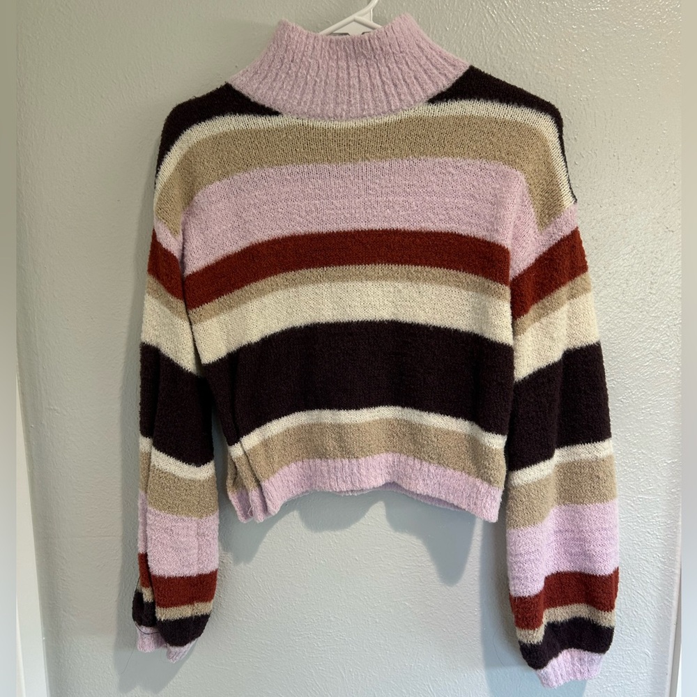 Louna Multi Striped High Neck Sweater